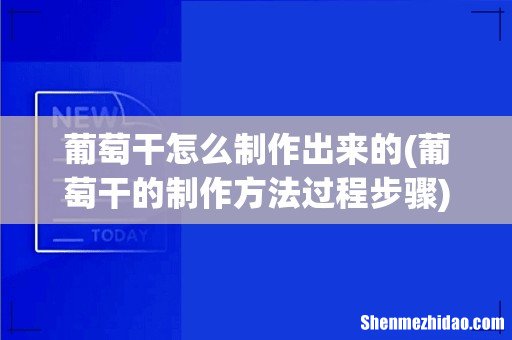 葡萄干的制作方法过程步骤 葡萄干怎么制作出来的