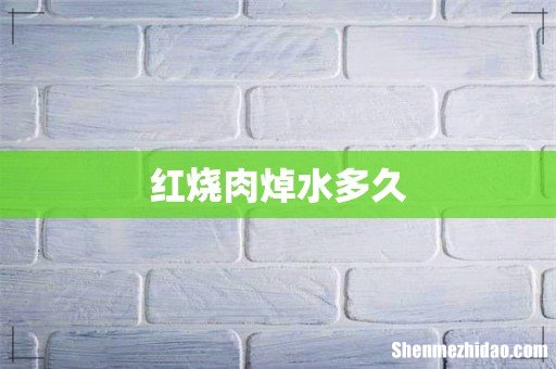 红烧肉焯水多久