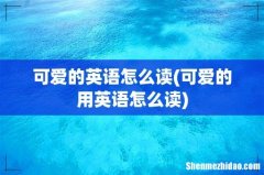 可爱的用英语怎么读 可爱的英语怎么读