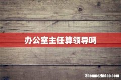 办公室主任算领导吗