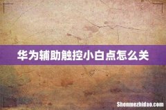 华为辅助触控小白点怎么关