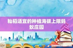 籼稻适宜的种植海拔上限蚂蚁庄园