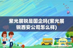 紫光展锐西安公司怎么样 紫光展锐是国企吗
