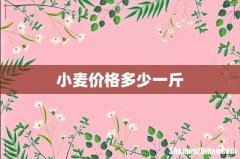 小麦价格多少一斤