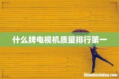 什么牌电视机质量排行第一