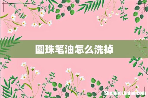 圆珠笔油怎么洗掉