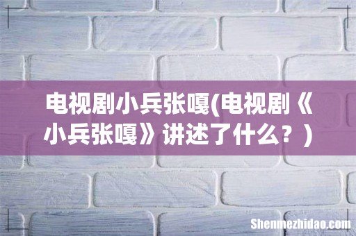 电视剧《小兵张嘎》讲述了什么? 电视剧小兵张嘎