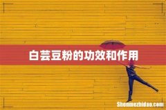 白芸豆粉的功效和作用