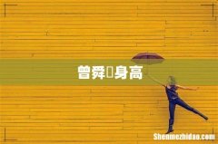 曾舜晞身高