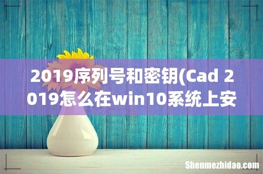 Cad 2019怎么在win10系统上安装 2019序列号和密钥