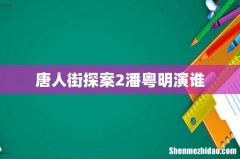 唐人街探案2潘粤明演谁
