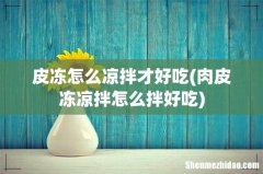 肉皮冻凉拌怎么拌好吃 皮冻怎么凉拌才好吃