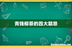 青钱柳茶的四大禁忌