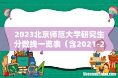 含2021-2022历年复试 2023北京师范大学研究生分数线一览表