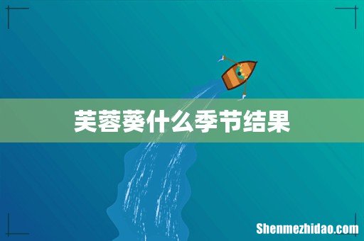 芙蓉葵什么季节结果
