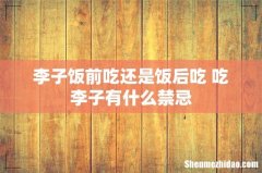 李子饭前吃还是饭后吃 吃李子有什么禁忌