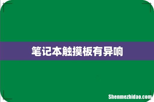 笔记本触摸板有异响
