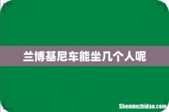 兰博基尼车能坐几个人呢