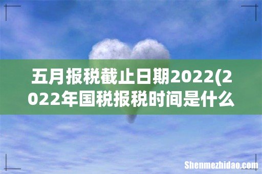 2022年国税报税时间是什么时候 五月报税截止日期2022