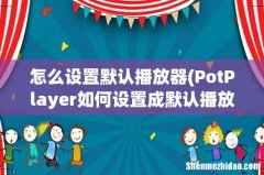 PotPlayer如何设置成默认播放器 怎么设置默认播放器