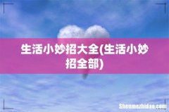 生活小妙招全部 生活小妙招大全