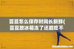 芸豆放冰箱冻了还能吃不 芸豆怎么保存放的久 芸豆怎么保存时间长新鲜
