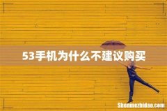 53手机为什么不建议购买