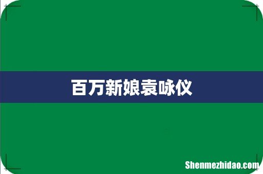 百万新娘袁咏仪