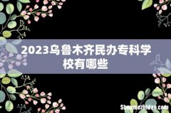 2023乌鲁木齐民办专科学校有哪些