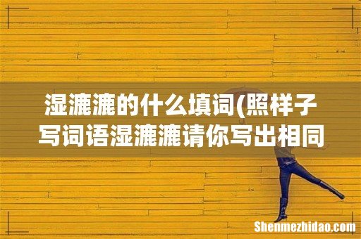 照样子写词语湿漉漉请你写出相同的词语 湿漉漉的什么填词