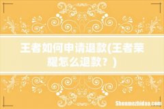 王者荣耀怎么退款？ 王者如何申请退款