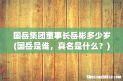 国岳是谁，真名是什么？ 国岳集团董事长岳彬多少岁