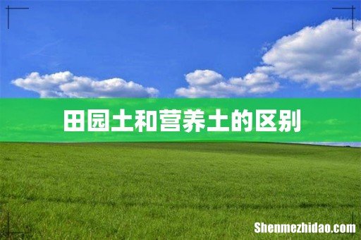 田园土和营养土的区别