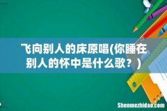 你睡在别人的怀中是什么歌？ 飞向别人的床原唱