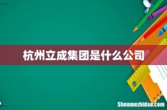 杭州立成集团是什么公司