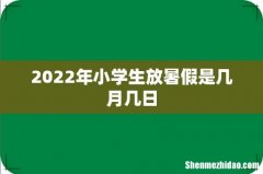 2022年小学生放暑假是几月几日
