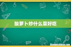 酸萝卜炒什么菜好吃