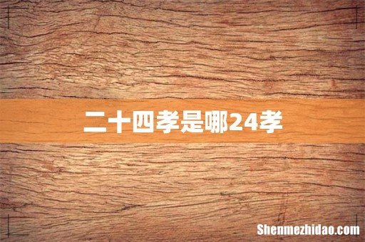 二十四孝是哪24孝