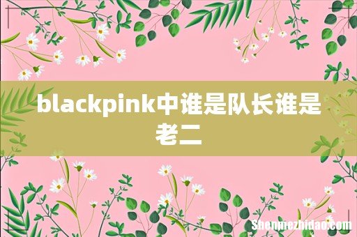 blackpink中谁是队长谁是老二