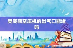 奥突斯空压机的出气口能堵吗