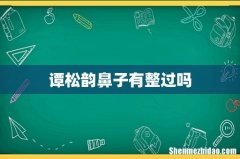 谭松韵鼻子有整过吗