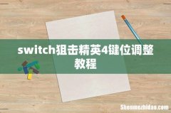 switch狙击精英4键位调整教程