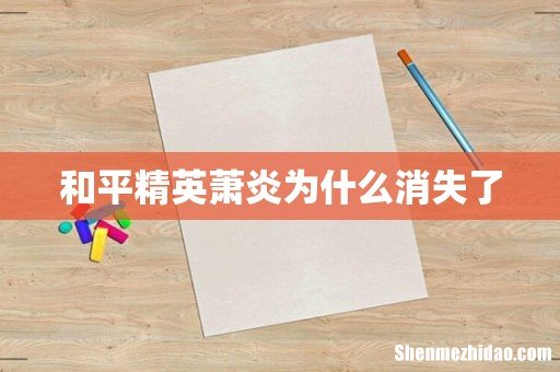和平精英萧炎为什么消失了