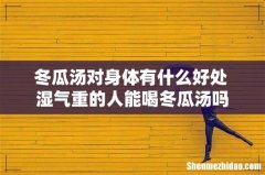冬瓜汤对身体有什么好处 湿气重的人能喝冬瓜汤吗
