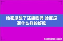 哈密瓜酸了还能吃吗 哈密瓜买什么样的好吃