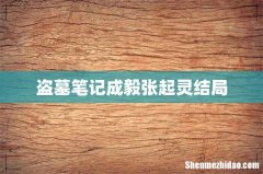 盗墓笔记成毅张起灵结局