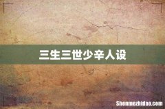 三生三世少辛人设