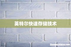 英特尔快速存储技术