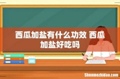 西瓜加盐有什么功效 西瓜加盐好吃吗