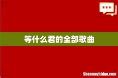等什么君的全部歌曲